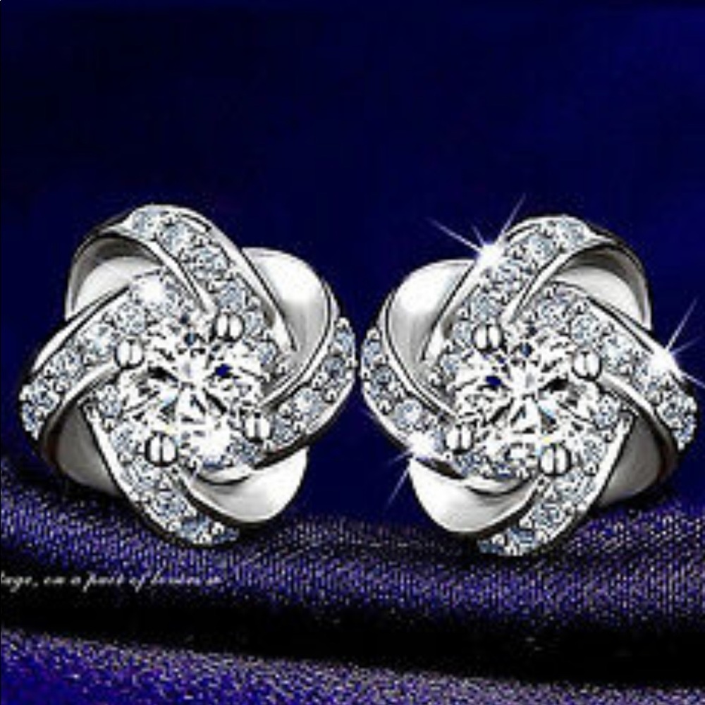 Silver earrings studs